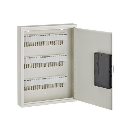 Adiroffice 60-Key Steel Heavy-Duty Digital Lock Key Cabinet, White ADI680-60-WHI